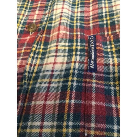 Abercrombie & Fitch Mens Flannel The Big Shirt Multicolor Plaid 100% Cotton Larg - Picture 6 of 7